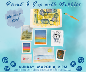 (Event Tickets) Paint & Sip Watercolor Class  March 8